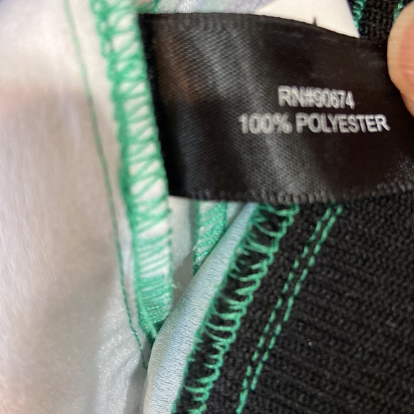 Boston Proper Midnight Palm Pants Snap Up Leg Slit Elastic Drawstring Waist - Picture 8 of 8